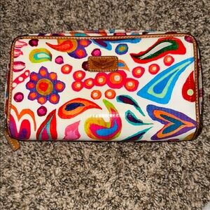 Consuela Colorful White Swirly Patterned Wallet